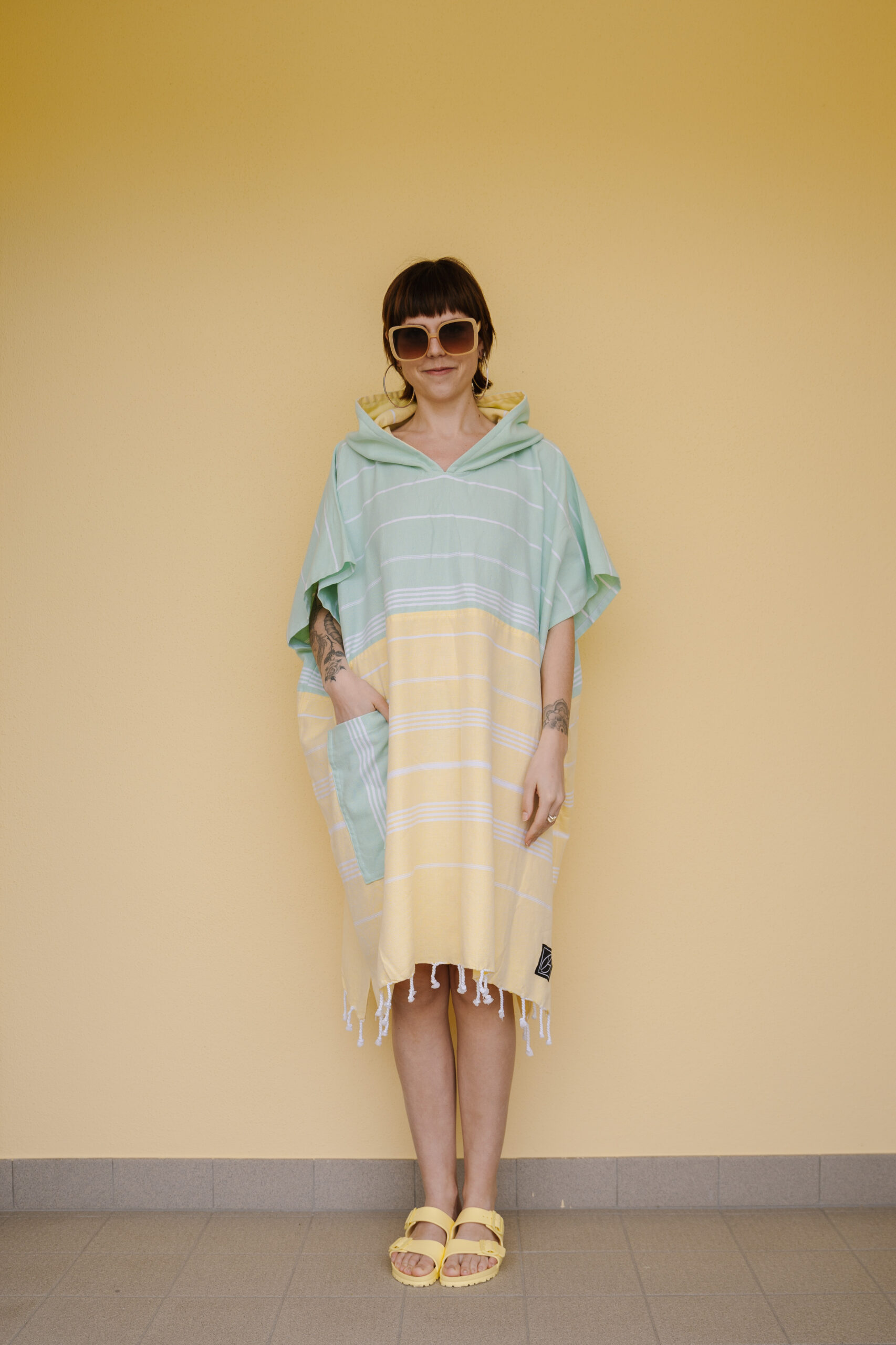 Poncho Double Midi „Pineapple“