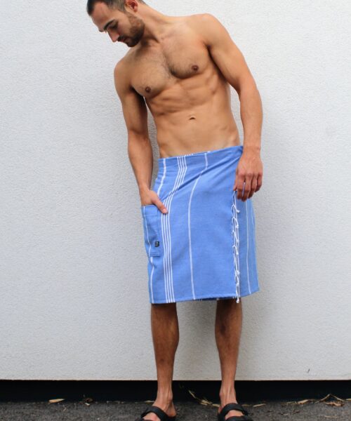 Saunakilt Griechisches Blau